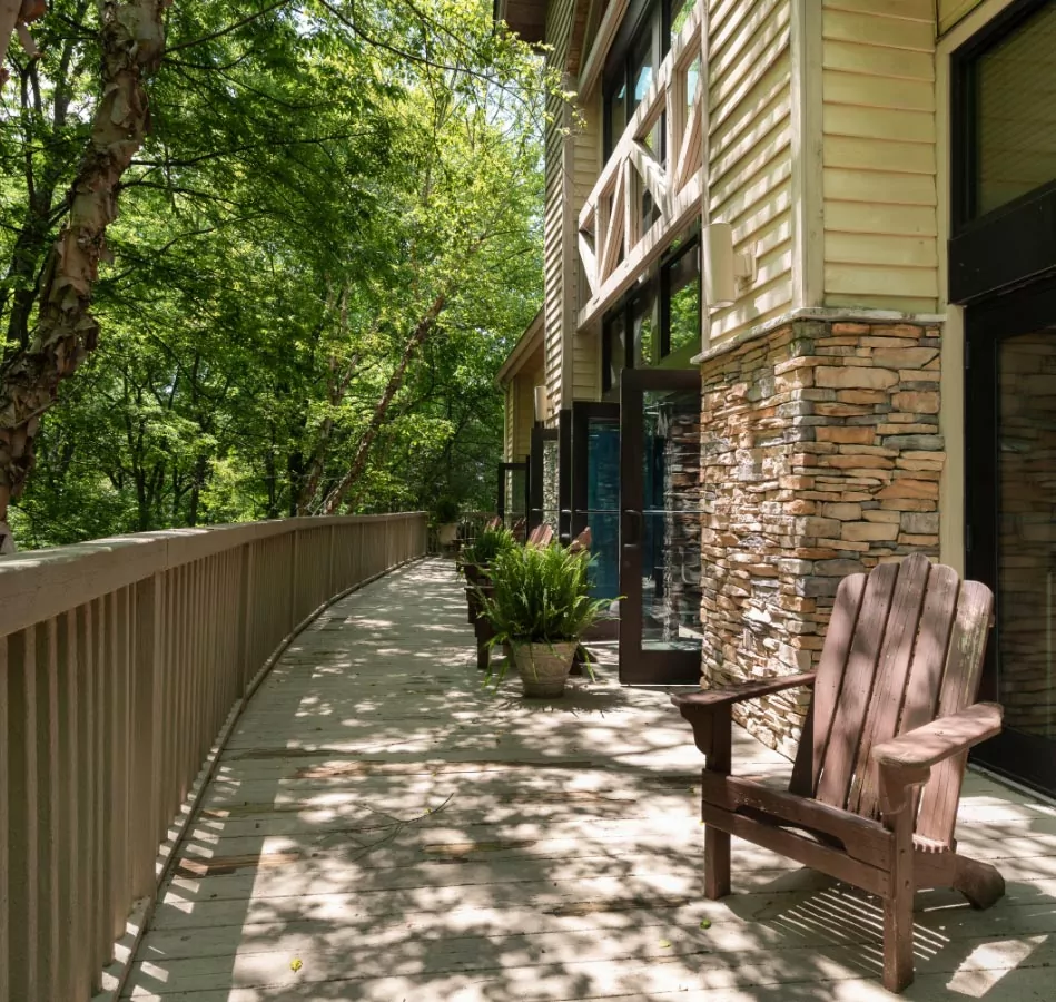 wraparound porch at Dental Bliss Franklin where you can relax during your dental appointment
